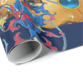 ARCHANGEL RAPHAEL- UND FISCHCHRISTMAS-PARKMENT GESCHENKPAPIER (Rolleneckpunkt)