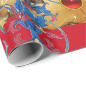 ARCHANGEL RAPHAEL- UND FISCHCHRISTMAS-PARKMENT GESCHENKPAPIER (Rolleneckpunkt)