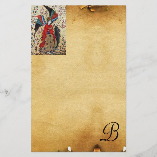 ARCHANGEL RAPHAEL UND FISCHPARKMONOGRAMM BRIEFPAPIER (Vorderseite)