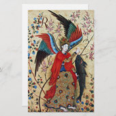 ARCHANGEL RAPHAEL UND FISCHPARKMONOGRAMM BRIEFPAPIER (Vorne/Hinten)