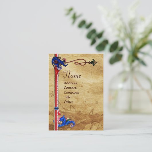 ARCHANGEL RAPHAEL- UND FISCHPARKPLATTMELDUNG VISITENKARTE (Stehend Vorderseite)