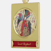 ARCHANGEL RAPHAEL UND FISCHPARKPLATZ Banner-Ornament GOLD (Links)