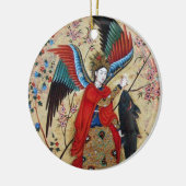 ARCHANGEL RAPHAEL UND FISCHPARKPLATZ KERAMIK ORNAMENT (Links)