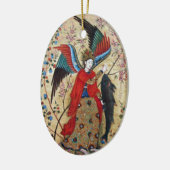 ARCHANGEL RAPHAEL UND FISCHPARKPLATZ KERAMIKORNAMENT (Links)