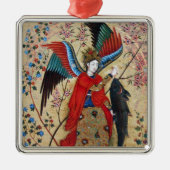 ARCHANGEL RAPHAEL UND FISCHPARKPLATZ ORNAMENT AUS METALL (Vorne)