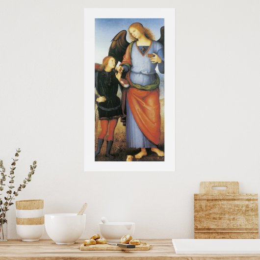 Archangel Raphael with Tobias Poster (Küche)