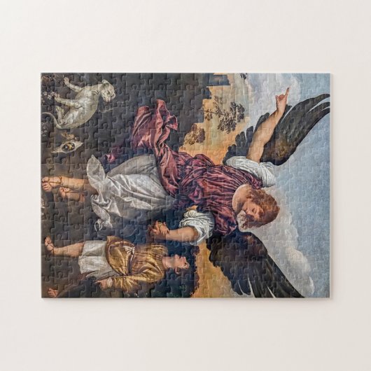 Archangel Raphael Zeichnend - St Raphael Puzzle (Horizontal)