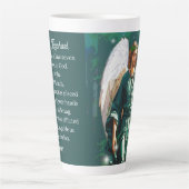 Archangel Saint Raphael Healing Angel Prayer Green Milchtasse (Vorderseite)