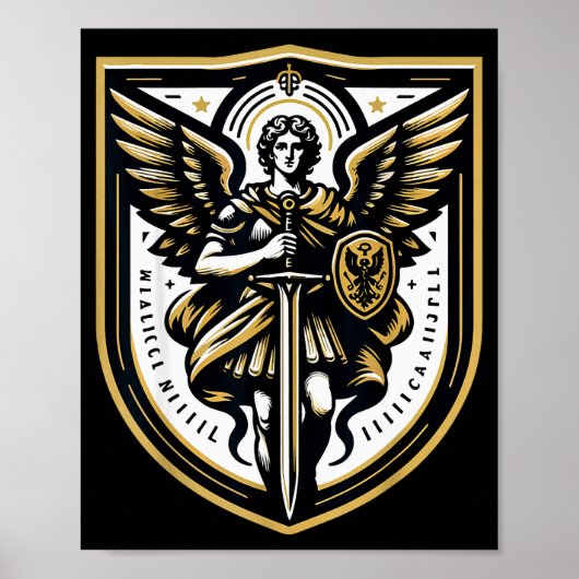 Archangel St Michael Christian Poster (Vorne)