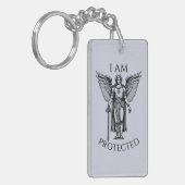 Archangel St Michael Protection Prayer Keychain Schlüsselanhänger (Vorderseite links)