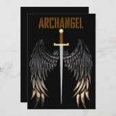 ARCHANGEL SWORD EINLADUNG (Vorne/Hinten)