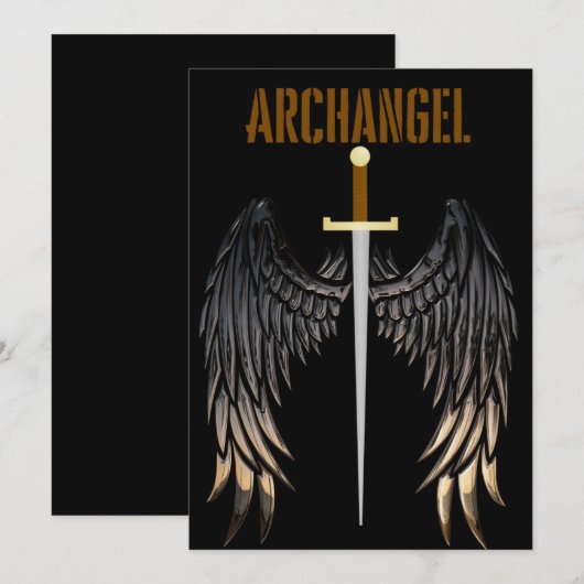 ARCHANGEL SWORD EINLADUNG (Vorne/Hinten)