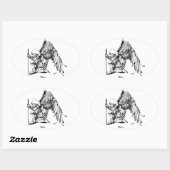 ArchAngel Warrior Ovaler Aufkleber (Blatt)