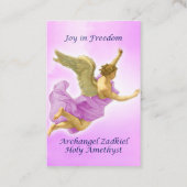 Archangel Zadkiel and Holy Amethyst Visitenkarte (Vorderseite)