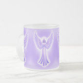 Archangel Zadkiel Lila und weiße Weihnachtszeit Mattglastasse (Vorderseite Links)