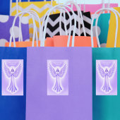 Archangel Zadkiel Lila und weiße Weihnachtszeit Rechteckiger Aufkleber