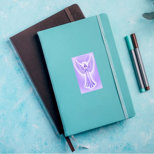 Archangel Zadkiel Lila und weiße Weihnachtszeit Rechteckiger Aufkleber