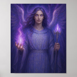 Archangel Zadkiel - Wächter der Violetflame Poster