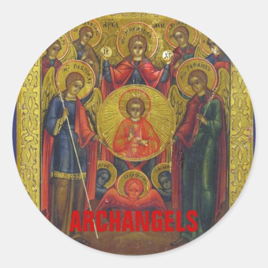 Archangels-Aufkleber Runder Aufkleber (Vorderseite)