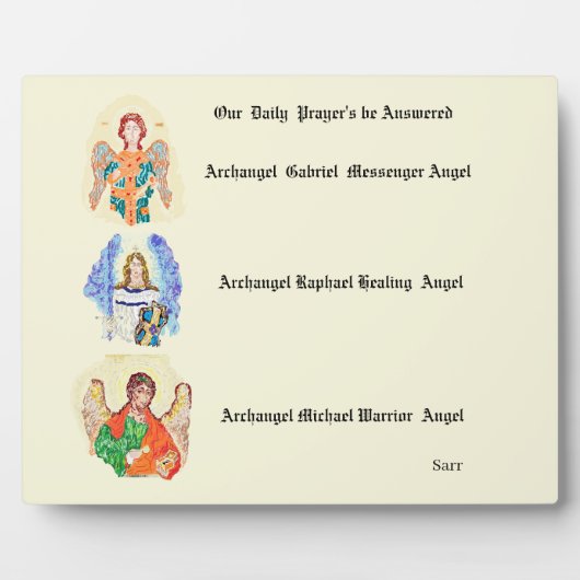 Archangels Gabriel, Raphael und Micheal Fotoplatte (Vorderseite)