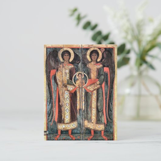 Archangels Michael und Gabriel Orthodox Christlich Postkarte (Stehend Vorderseite)