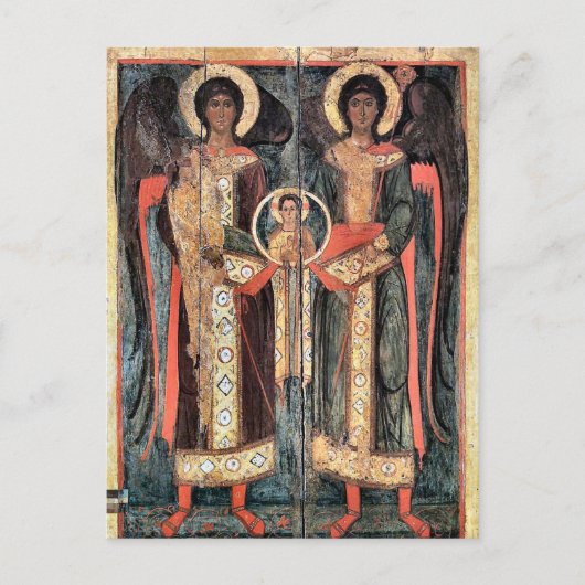 Archangels Michael und Gabriel Orthodox Christlich Postkarte (Vorderseite)