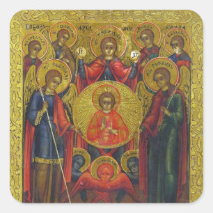 Archangels Orthodox Christliches Byzantinisches Sy Quadratischer Aufkleber