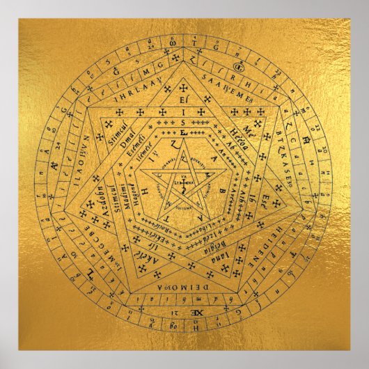 Archangels Siegel, Gottes Siegel, Sigillum Dei Aem Poster (Vorne)
