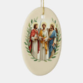 Archangels with God's Peace and Blessings Scruptur Keramik Ornament (Rechts)