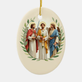 Archangels with God's Peace and Blessings Scruptur Keramik Ornament