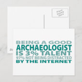 Archäologe 3% Talent Postkarte (Vorne/Hinten)