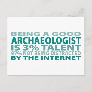 Archäologe 3% Talent Postkarte
