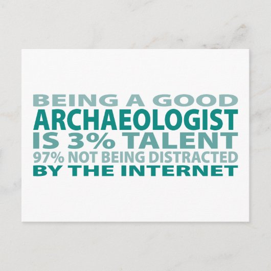 Archäologe 3% Talent Postkarte (Vorderseite)