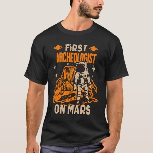 Archäologe Astronaut T-Shirt (Vorderseite)