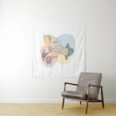 Archäologe eine Linie Kunst zusammenhängend einfac Wandteppich (Beispiel (Horizontal))