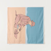 Archäologe, einfache Kunst aus einer Hand, kontinu Wandteppich (Vorderseite (Horizontal))