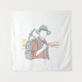 Archäologe, einfache Kunst aus einer Hand, kontinu Wandteppich (Vorderseite)