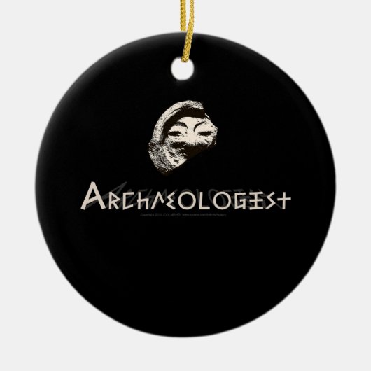 Archäologe in primitiven griechischen Briefen Keramikornament (Vorne)