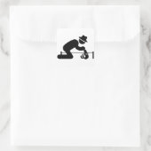 Archäologe Quadratischer Aufkleber (Tasche)