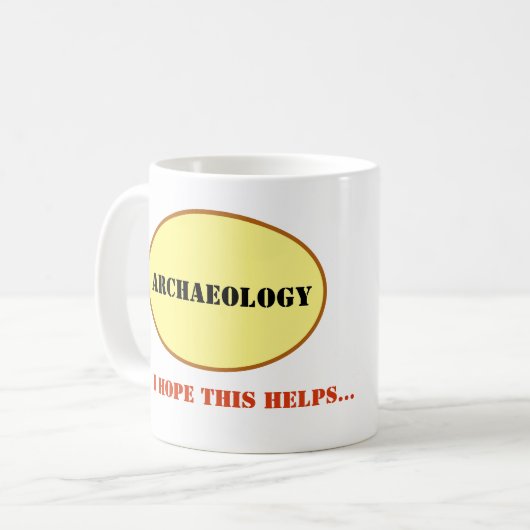 Archäologen studieren nicht Dinosaurier Kaffeetasse (Vorderseite Links)