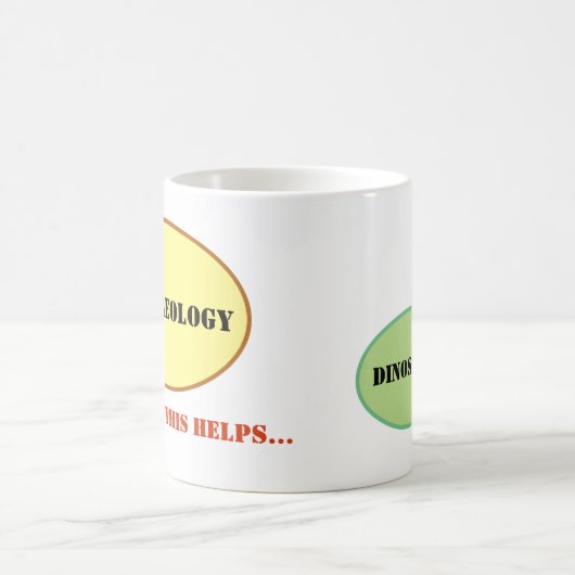 Archäologen studieren nicht Dinosaurier Kaffeetasse (Mittel)