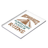 Archäologen Verließ immer Orte in Ruinen Notizblock (Linke Seite)