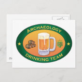 Archäologie Drink Team Postkarte (Vorne/Hinten)