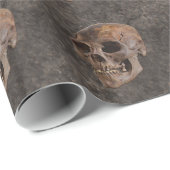 Archäologie II - Skull on Stone-Effekt Hintergrund Geschenkpapier (Rolleneckpunkt)