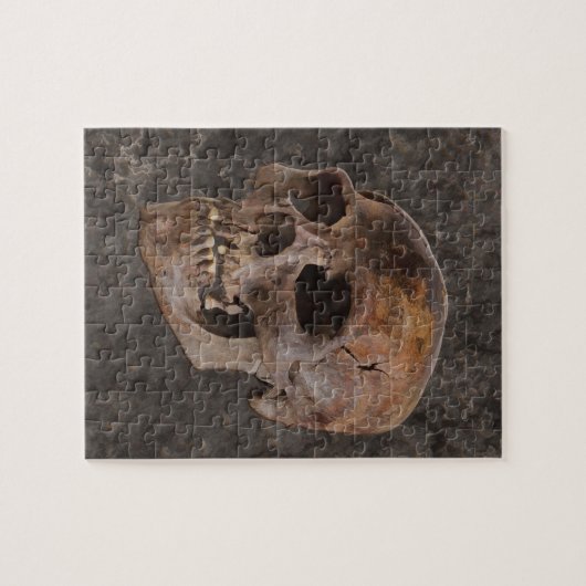 Archäologie II - Skull on Stone-Effekt Hintergrund Puzzle (Horizontal)