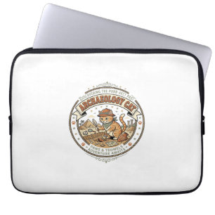 Archäologie Katze Archäologie Katze Vintage Vektor Laptopschutzhülle