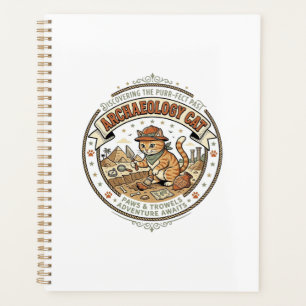Archäologie-Katze Archäologie-Katze Vintage-Vektor Planer
