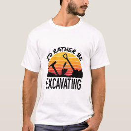 Archäologie Retro ich würde eher graben T-Shirt
