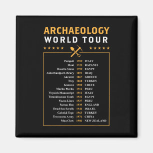 Archäologie Welt Tour Archäologe Geschenk Magnet