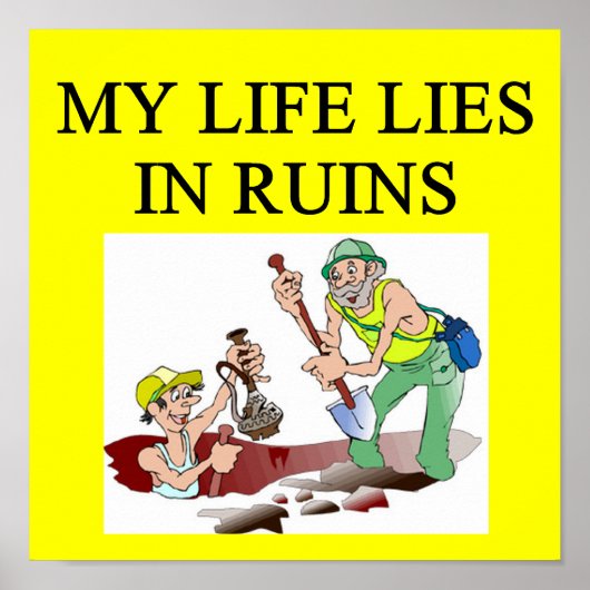 Archäologie-Witz Poster (Vorne)